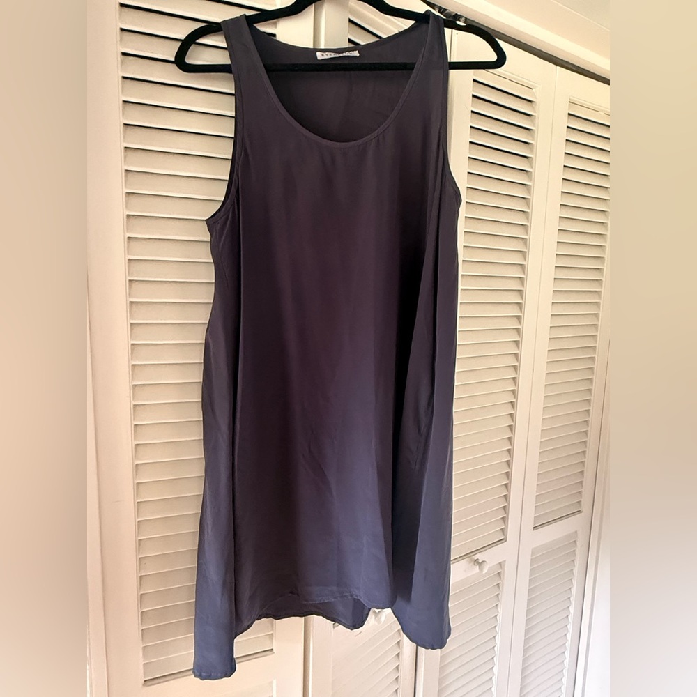 Everlane Classic Navy silk tunic